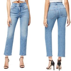 Good American Good Straight High Waisted Jeans